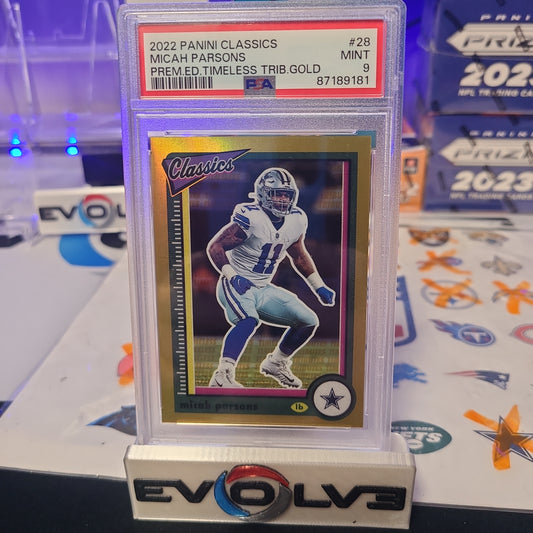 2022 classics Micah Parsons gold psa 9 /60