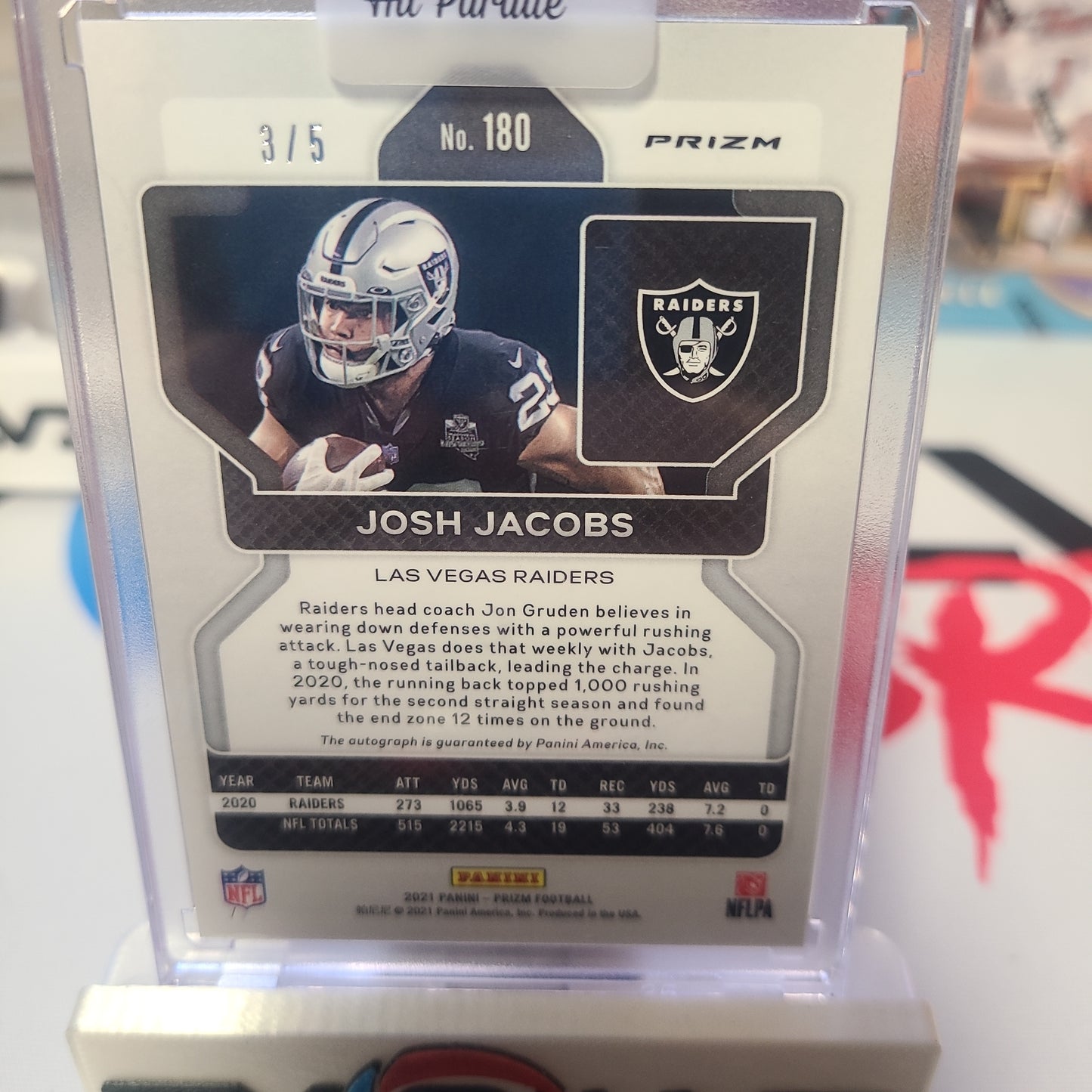 2021 prizm fotl Josh Jacob's blue Shimmer /5