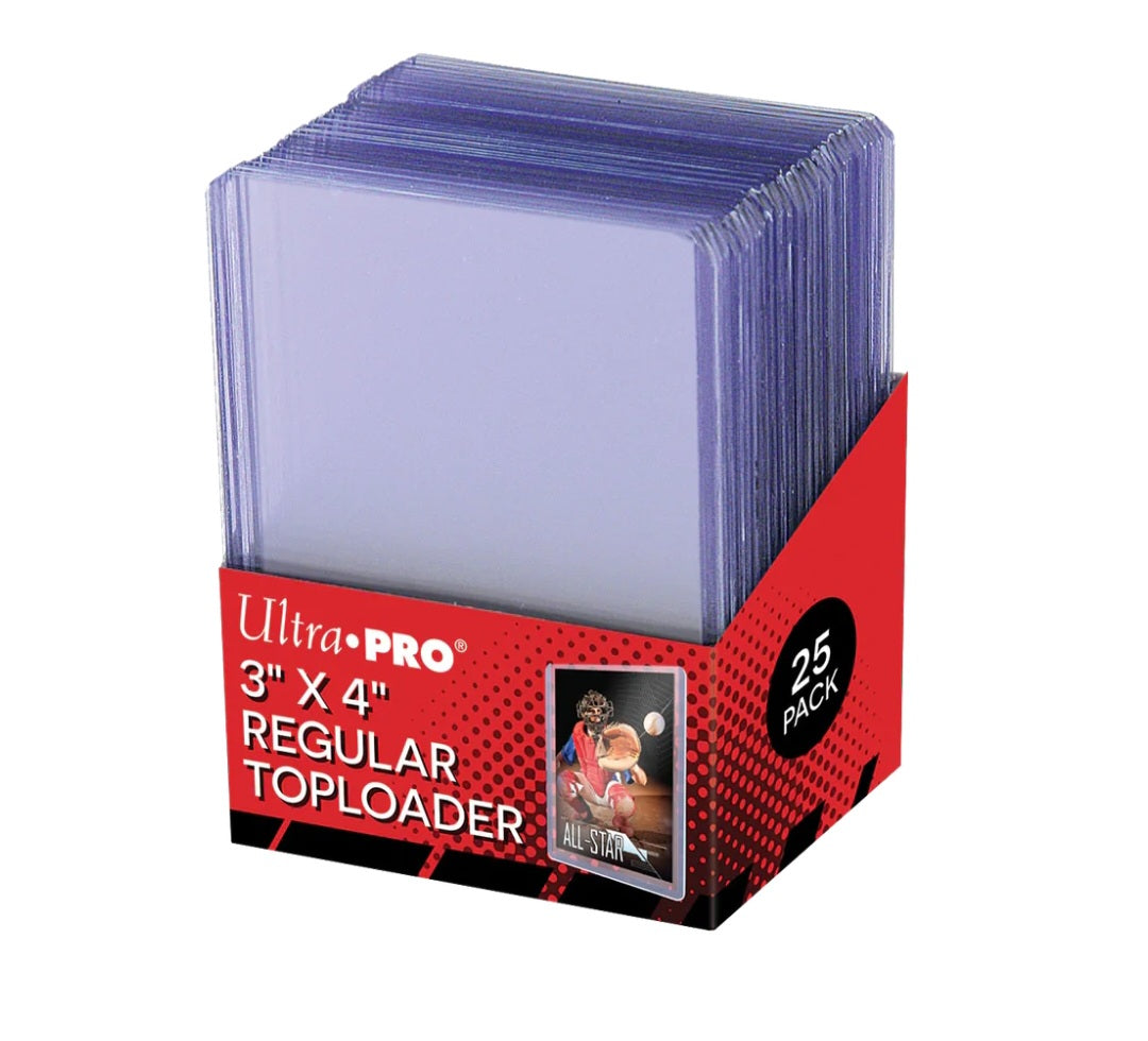 Ultra Pro 3" x 4" Clear Regular Toploaders (25ct) for Standard Size Cards
