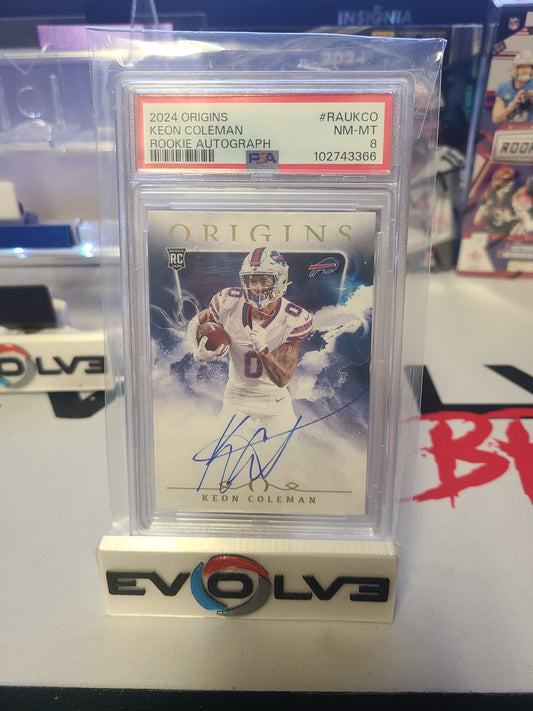 2024 origins Keon Coleman auto psa 8