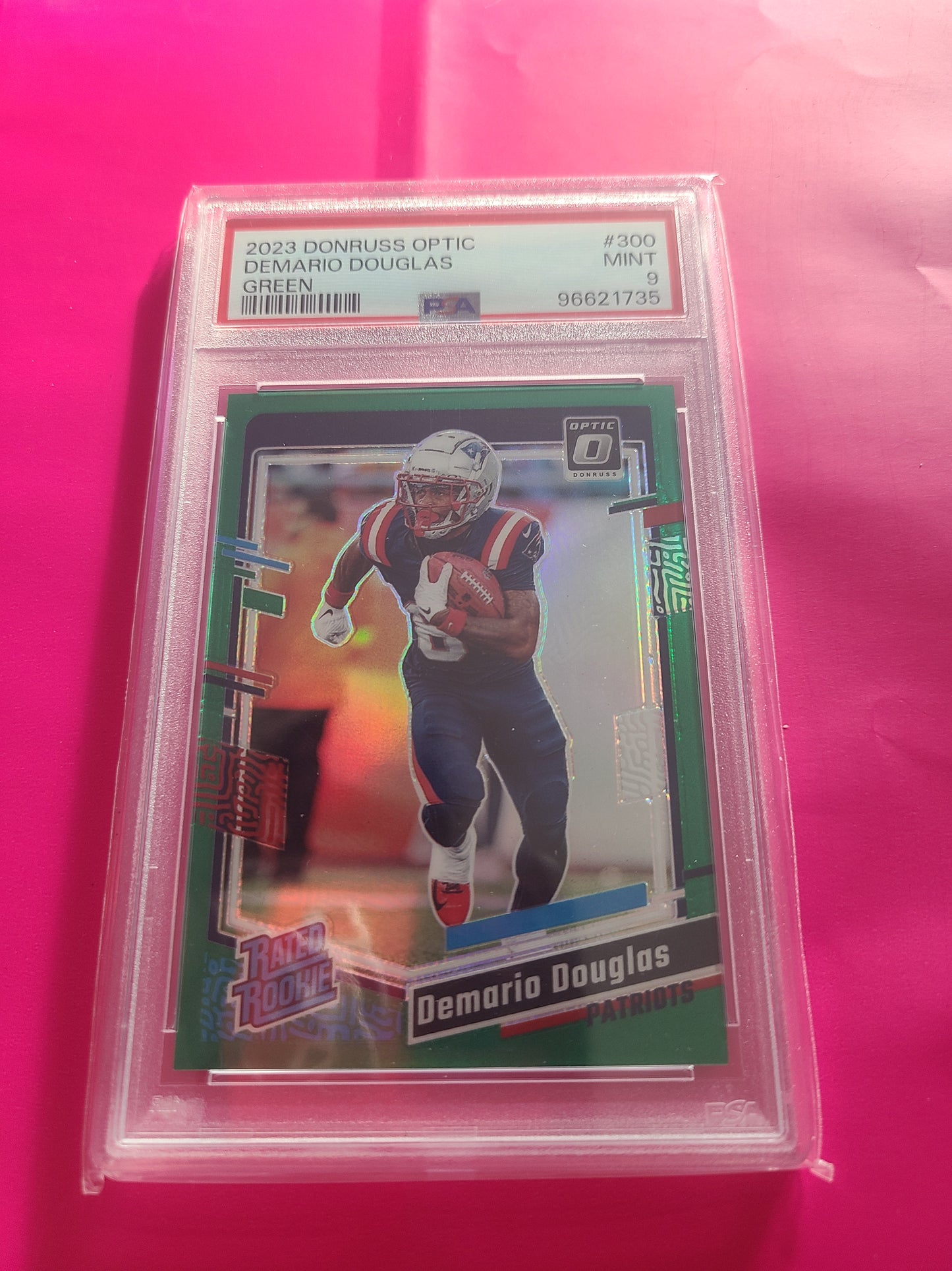 2023 donruss optic Demarco Douglas Green /5 psa 9