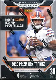 2023 Panini Prizm Draft Picks Football 6-Pack Hobby Blaster Box (Neon Pink Pulsar Parallels!)